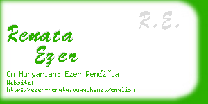 renata ezer business card